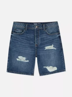 Spodenki jeansowe z przetarciami