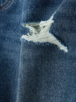 Spodenki jeansowe z przetarciami