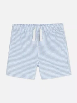 Spodenki kąpielowe z tkaniny seersucker w paski
