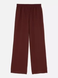 Spodnie bez zapięcia z szerokimi nogawkami