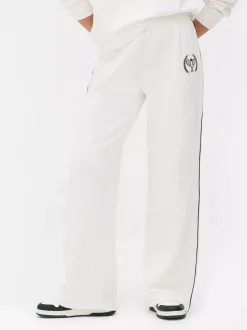 Spodnie dresowe z prostą nogawką w stylu uczelnianym