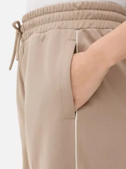 Spodnie dresowe z prostą nogawką z trykotu