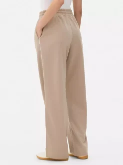 Spodnie dresowe z prostą nogawką z trykotu