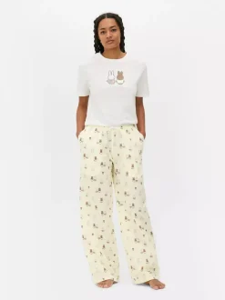 Spodnie od piżamy z szeroką nogawką i motywem Miffy