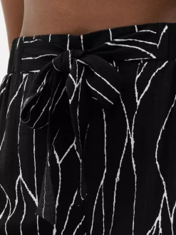 Spodnie palazzo z szerokimi nogawkami i nadrukiem