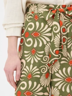 Spodnie palazzo z szerokimi nogawkami i nadrukiem