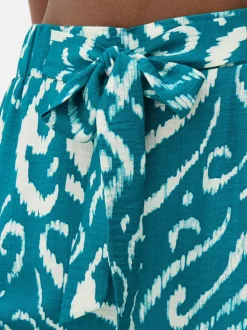 Spodnie palazzo z szerokimi nogawkami i nadrukiem