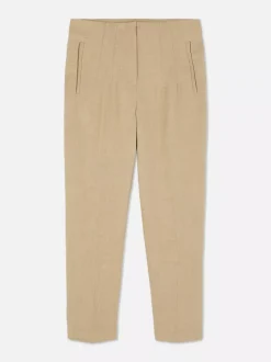 Spodnie w prążki z wysokim stanem i motywem Sticha