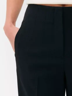 Spodnie w prążki z wysokim stanem i motywem Sticha