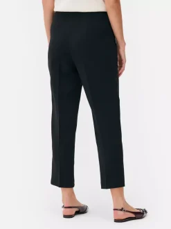 Spodnie w prążki z wysokim stanem i motywem Sticha