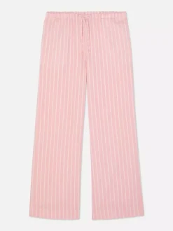 Spodnie z szeroką nogawką i sznurkiem w talii