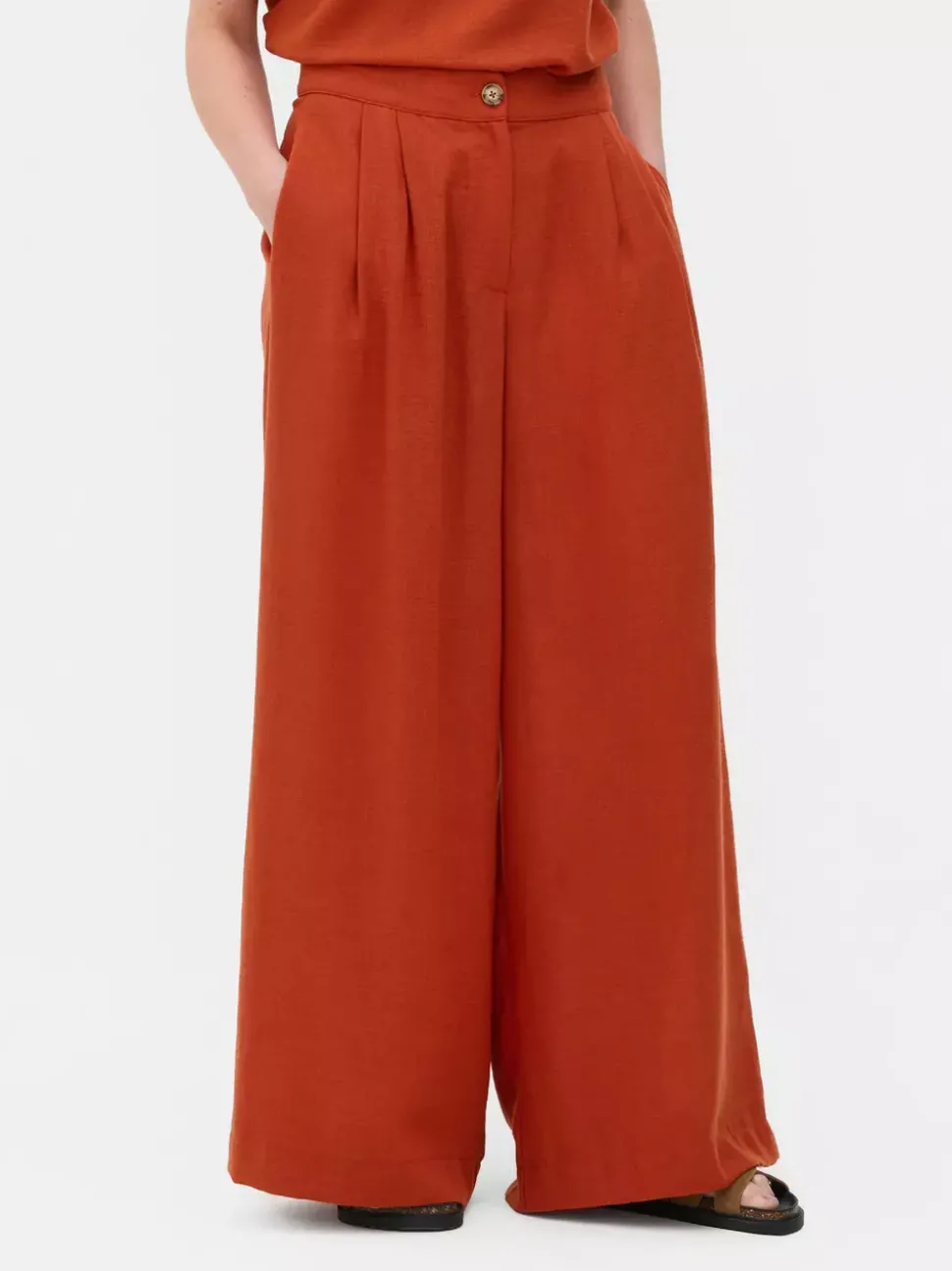 Spodnie z szeroką nogawką The Edit