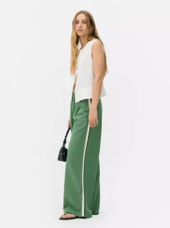 Spodnie z szerokimi nogawkami z lampasami