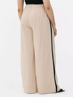 Spodnie z szerokimi nogawkami z lampasami