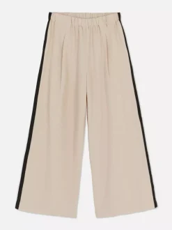 Spodnie z szerokimi nogawkami z lampasami