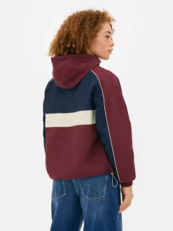 Sportowa kurtka przeciwdeszczowa w bloki kolorów