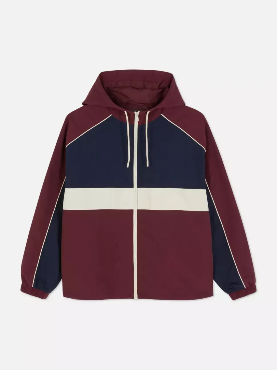 Sportowa kurtka przeciwdeszczowa w bloki kolorów