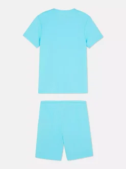 Sportowy komplet z topem i szortami