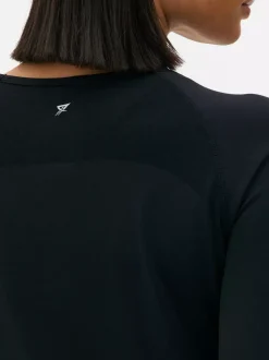 Sportowy top bez szwów z długim rękawem