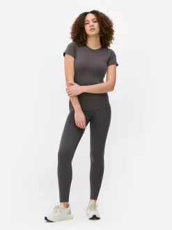 Sportowy top z krótkim rękawem bez szwów