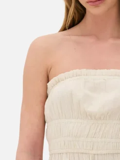 Sukienka midi bez ramiączek