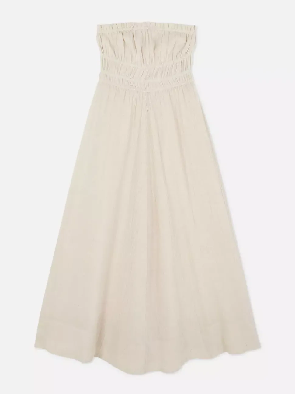 Sukienka midi bez ramiączek