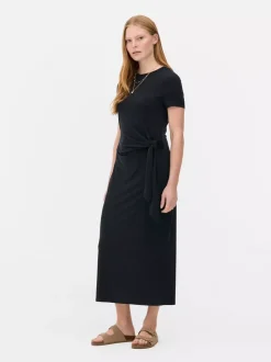 Sukienka midi z węzłem