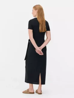 Sukienka midi z węzłem