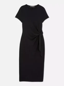 Sukienka midi z węzłem