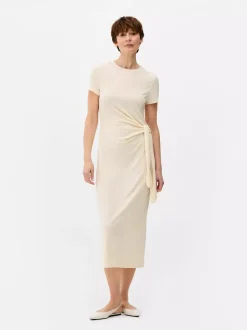 Sukienka midi z węzłem