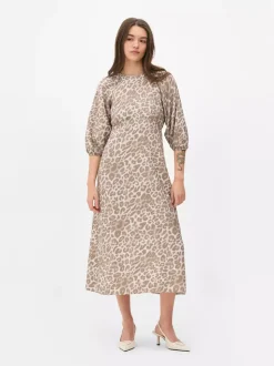 Sukienka midi ze wzorem