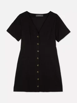 Sukienka mini z zapięciem na guziki