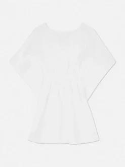 Sukienka typu kaftan z marszczoną talią