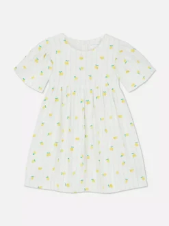 Sukienka z falbaną i krótkim rękawem