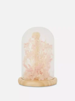 Suszone kwiaty w szklanym pojemniku