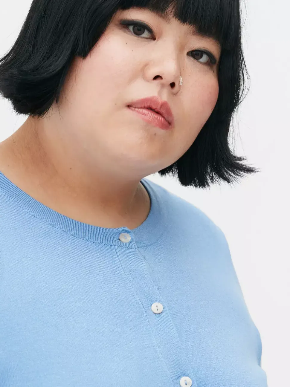 Sweter rozpinany z okrągłym dekoltem