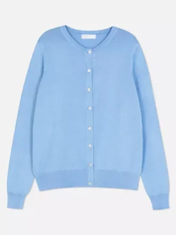 Sweter rozpinany z okrągłym dekoltem