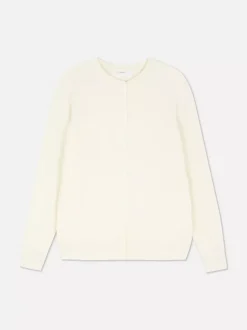 Sweter rozpinany z okrągłym dekoltem