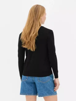 Sweter rozpinany z okrągłym dekoltem