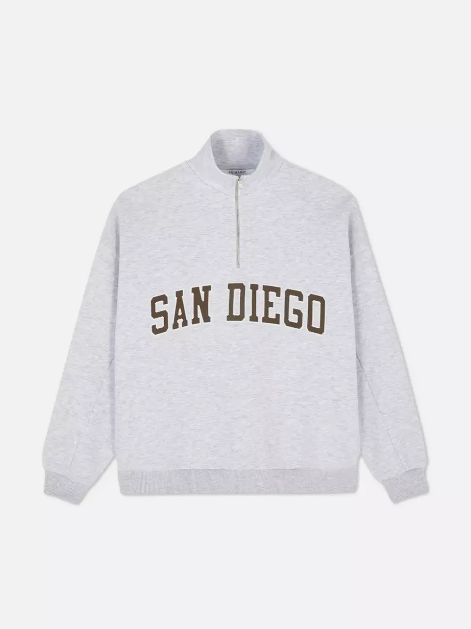 Szary sweter z suwakiem do połowy