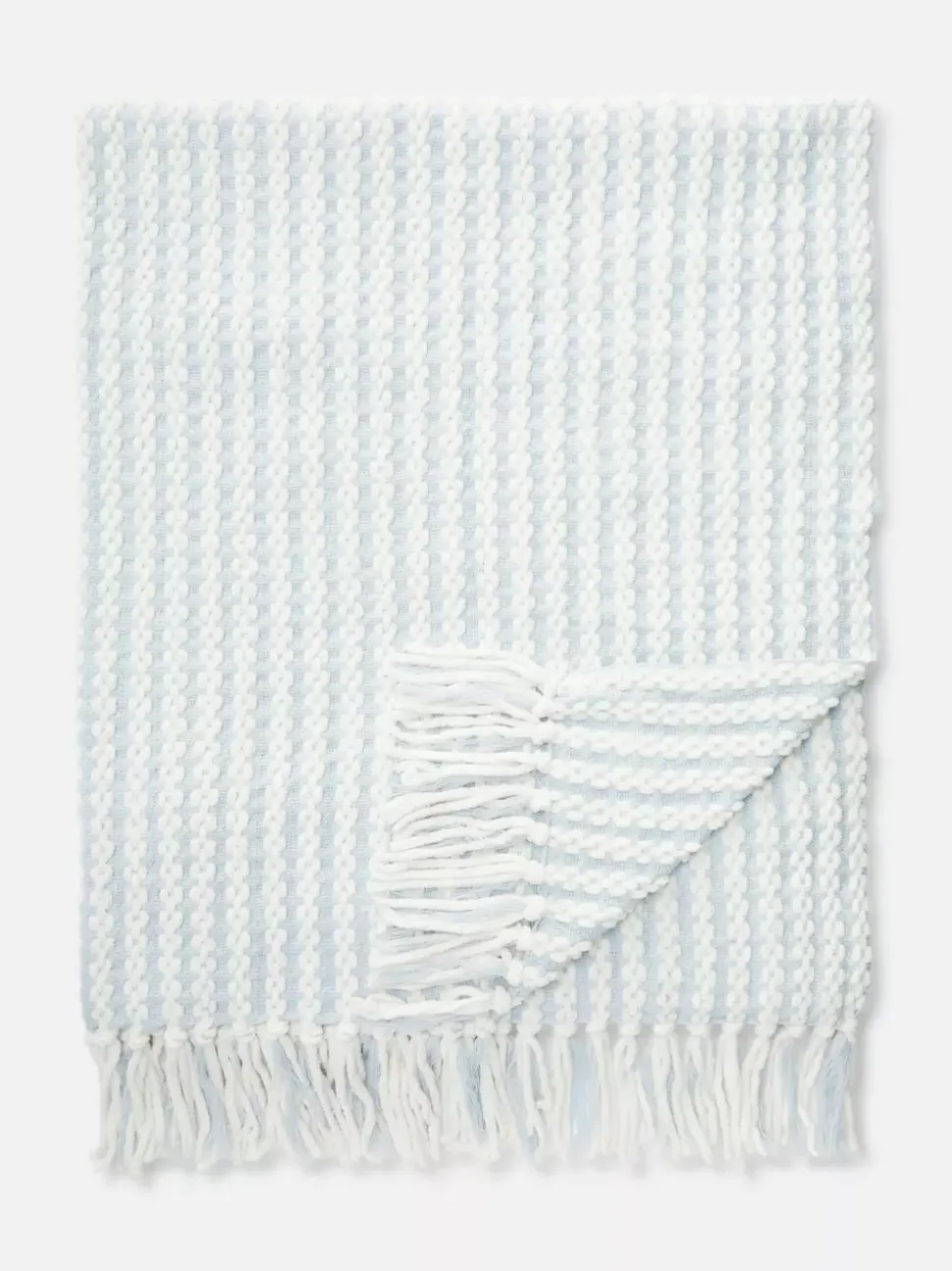 Szenilowa narzuta z frędzlami