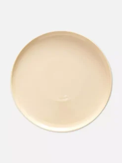 Szkliwiony talerz obiadowy z nakrapianym wzorem