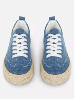 Sznurowane espadryle z juty