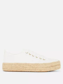 Sznurowane espadryle z juty