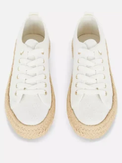 Sznurowane espadryle z juty