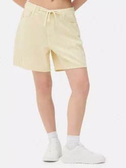 Szorty jeansowe z wiązaniem z przodu