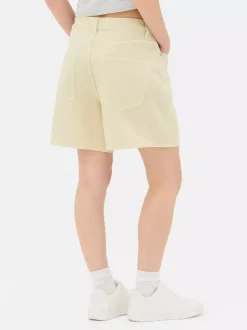 Szorty jeansowe z wiązaniem z przodu