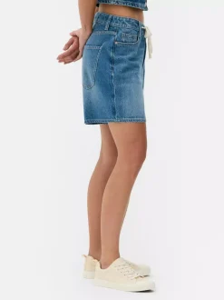 Szorty jeansowe z wiązaniem z przodu