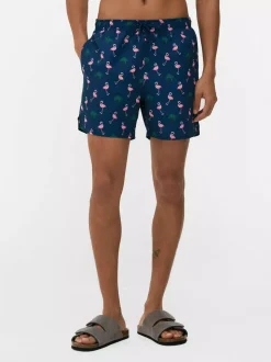 Szorty kąpielowe we flamingi