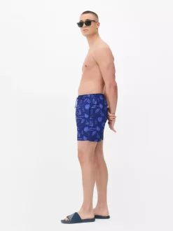 Szorty kąpielowe z abstrakcyjnym wzorem
